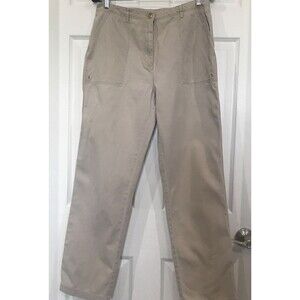 Lauren Ralph Lauren Khaki Pants Flat Front Chino Casual Hiking Trail Women's 10